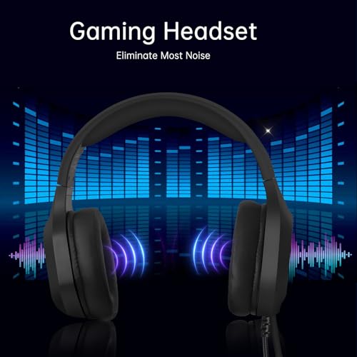 Bass Surround Gaming Headset for Nintendo Switch, Xbox, PS4, PS5 (Black)