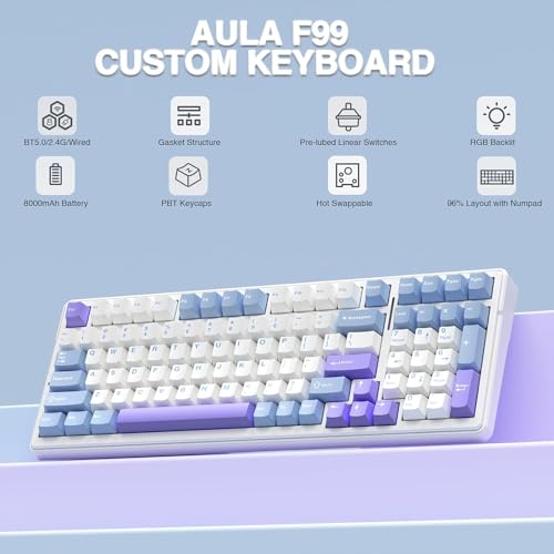 AULA F99 Wireless Mechanical Keyboard: Customizable for Gamers and Multi-Device Players