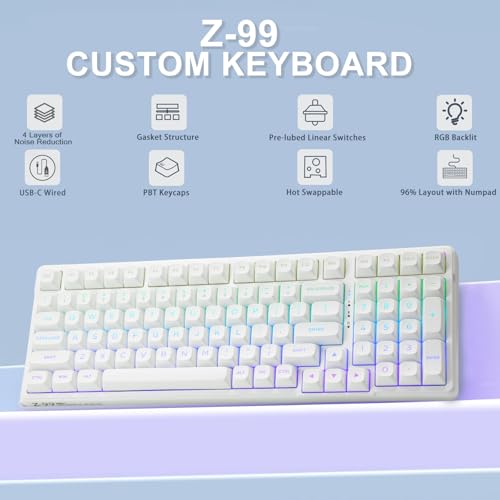 Mechanical Keyboard with Hot Swappable Switches for Gaming