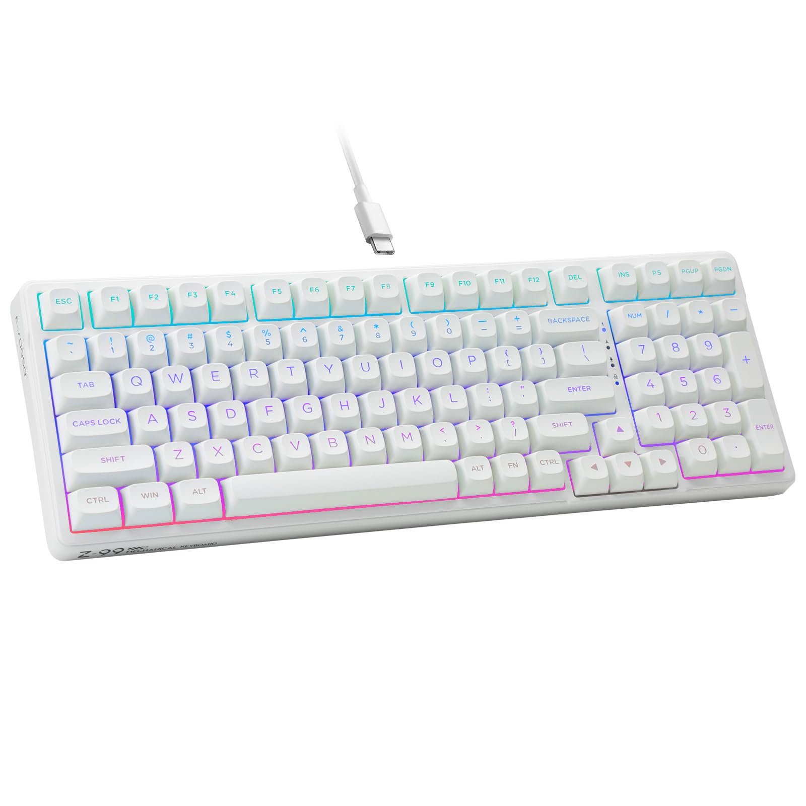Mechanical Keyboard with Hot Swappable Switches for Gaming