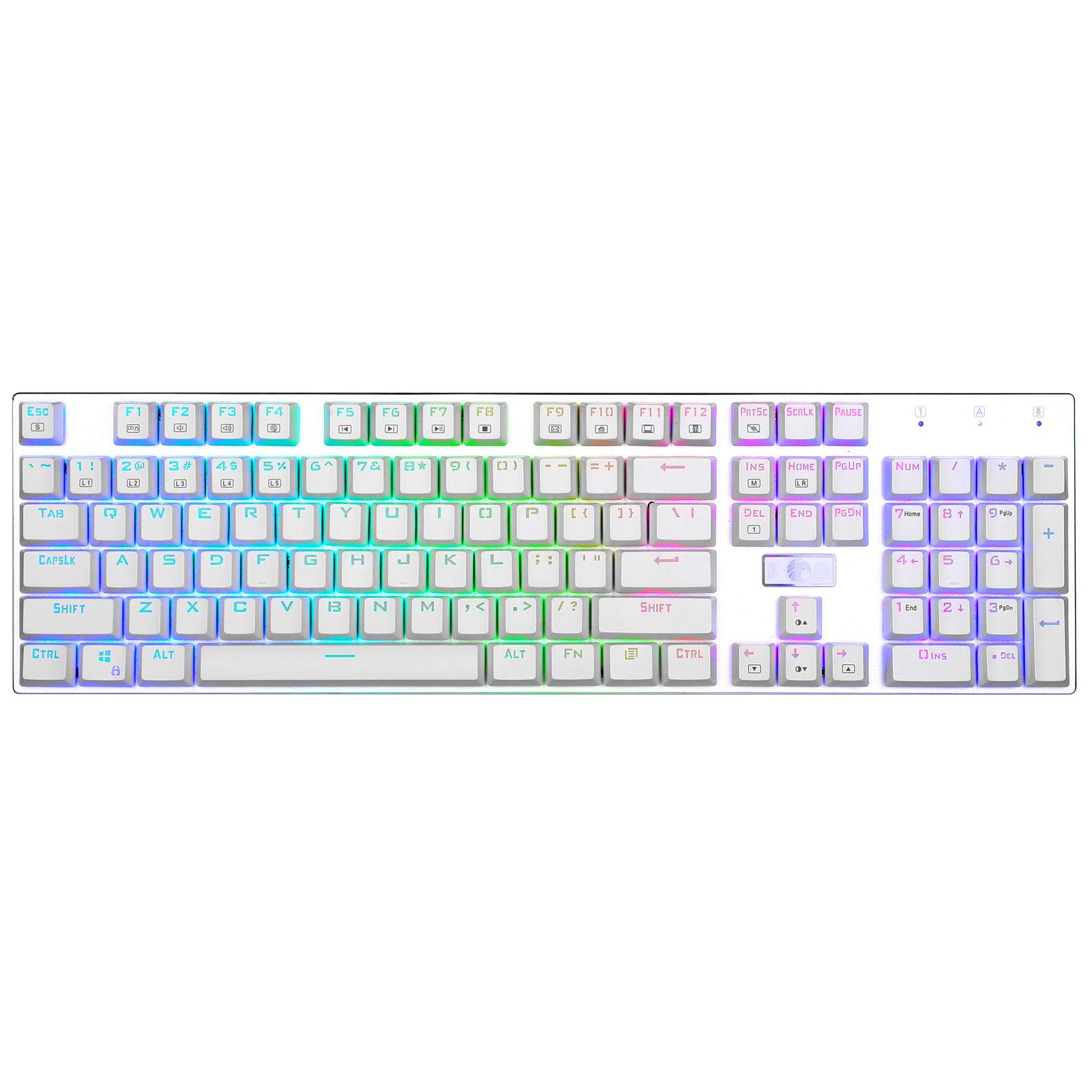 E-Yooso Z-88 Mechanical Gaming Keyboard - Red Switch, RGB Backlit, 104 Keys